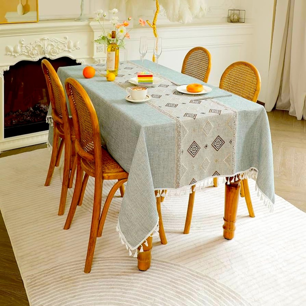 Diamond green table cloth